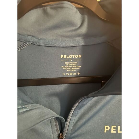 Peloton Mens Blue Warm Half Zip zip Work out Sweater Size Large Brand New HO121 - Picture 3 of 4